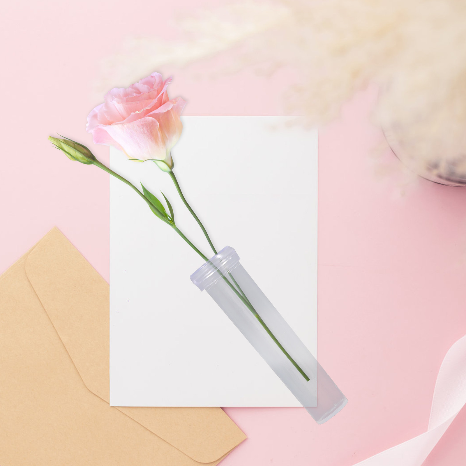 Easy Florist Supply - 100本入りプラスチック製フラワーウォーターチューブ、生花用栄養供給チューブ、清掃が簡単なハードシェル、花屋用品、フローラル