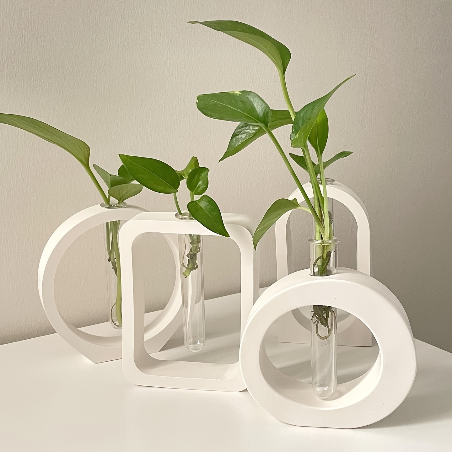 Florist Supply Vases - 4 個花瓶シリコーン型クリスタルエポキシ樹脂水耕植物容器花瓶シリコーン型花飼育ステーション金型