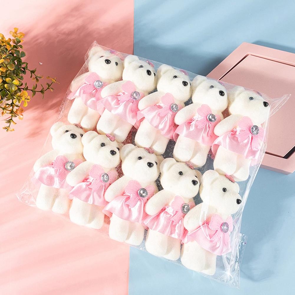 Flower Supply - 10個/袋 ブーケベア アイスクリーム ダイヤモンドベア バレンタインデーギフト 結婚式ブーケ用