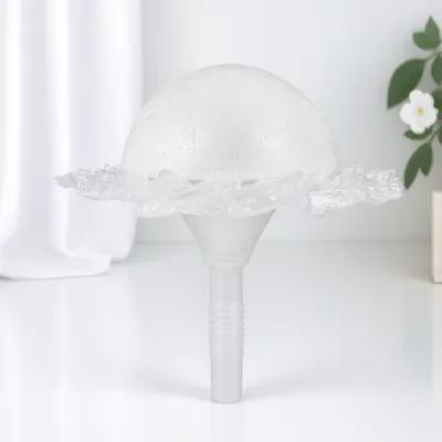 Bouquet Holder Foam - 1セット プレミアムフォーム製 半球形ブーケホルダー ダブルレースカラー付き 花嫁 ウェディングパーティー