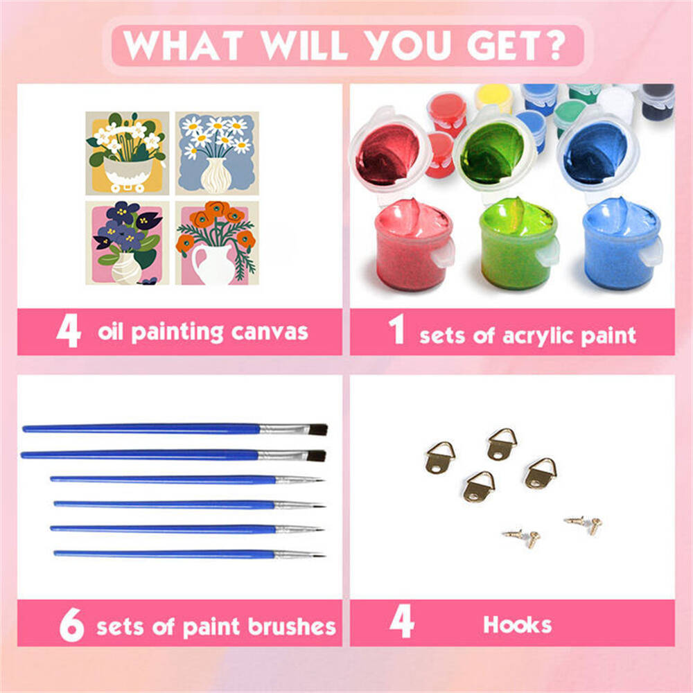 数字による絵画キット地中海村のシーンキャンバスアートハンドペ - Florist Supply Vases のレビューと価格