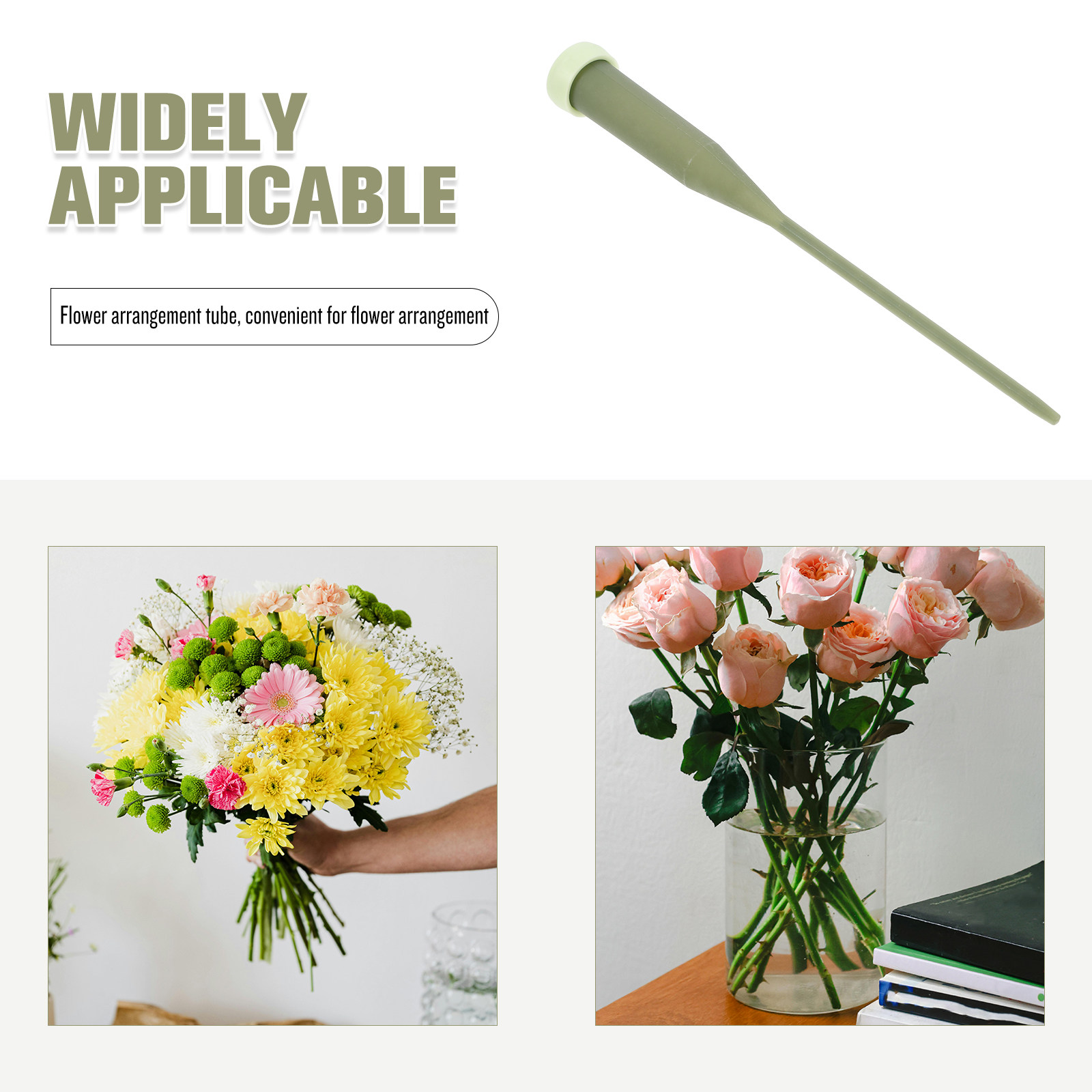 50個入り 145mm グリーンフローラルチューブ、単一の花 - Easy Florist Supply のレビューと価格