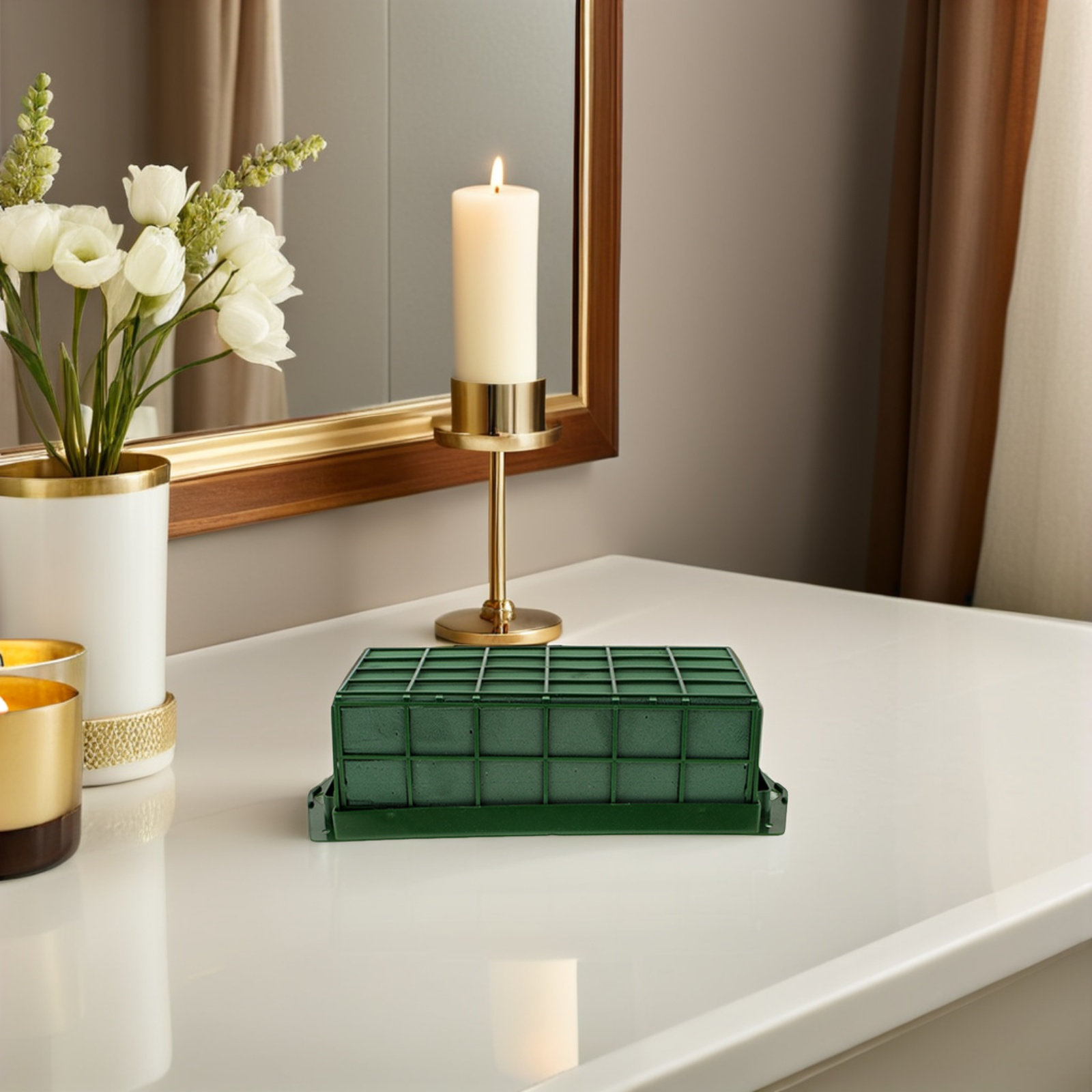 6個入り花用ケージ フラワーアレンジメント用 長方形フォーム - Bouquet Holder Foam のレビューと価格