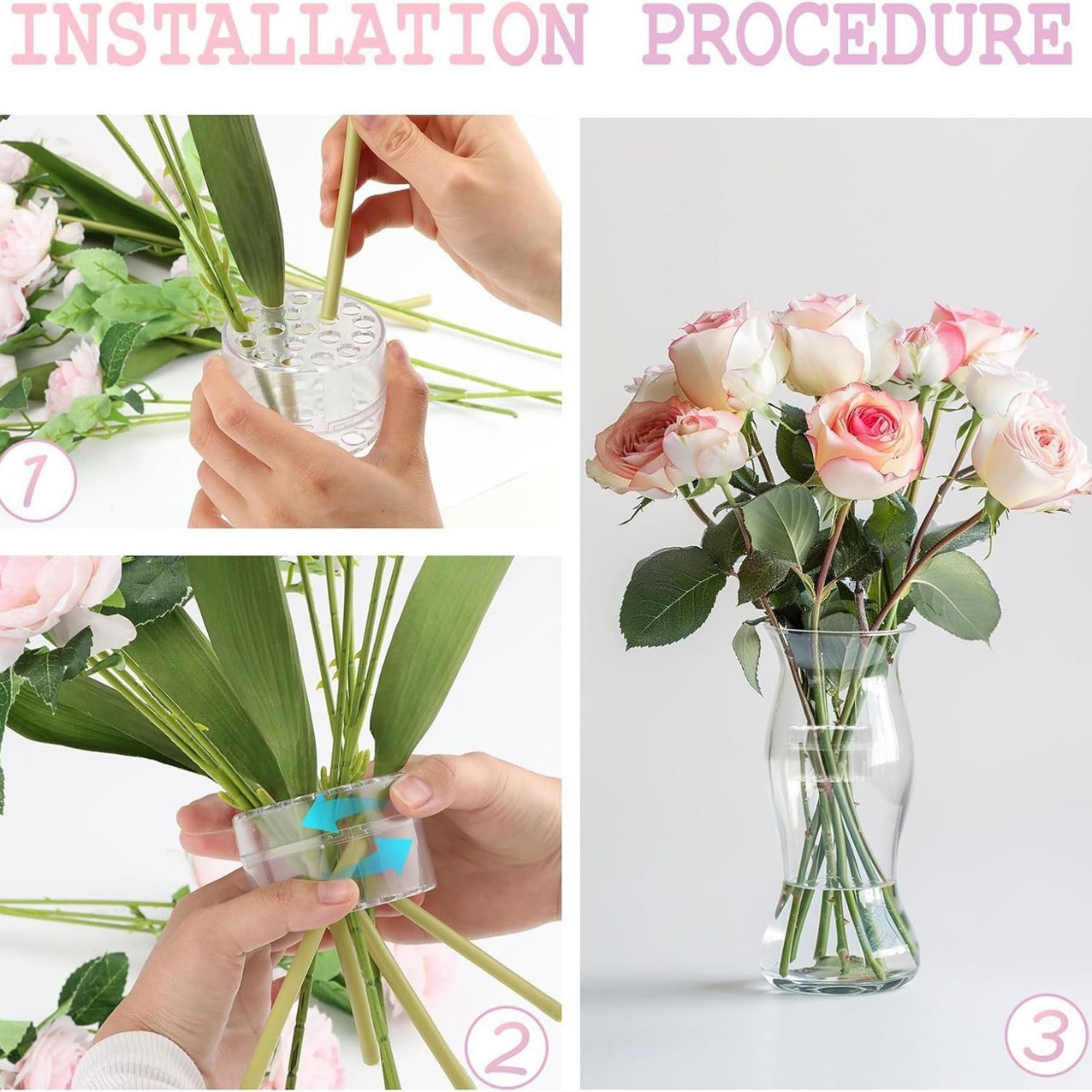 スパイラル型の生花用茎ホルダー、花瓶用スパイラル茎ホルダー、 - Florist Supply Vases のレビューと価格