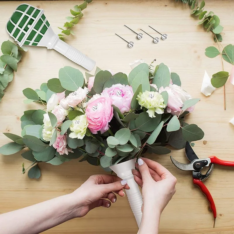 yes1/3個入りデラックスブーケホルダー DIYウェディン - Bouquet Holder Foam のレビューと価格