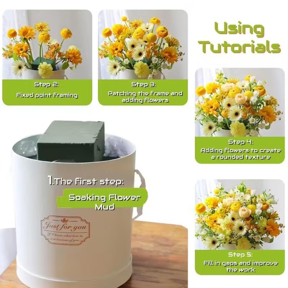 緑のフラワーアレンジメント用フォーム 長方形形状 乾湿両用  - Bouquet Holder Foam のレビューと価格