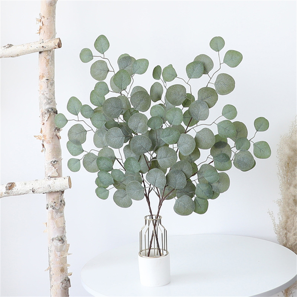 ユーカリの葉の人工植物、偽の花、クリスマスの装飾、結婚式、家 - Florist Supply Vases のレビューと価格