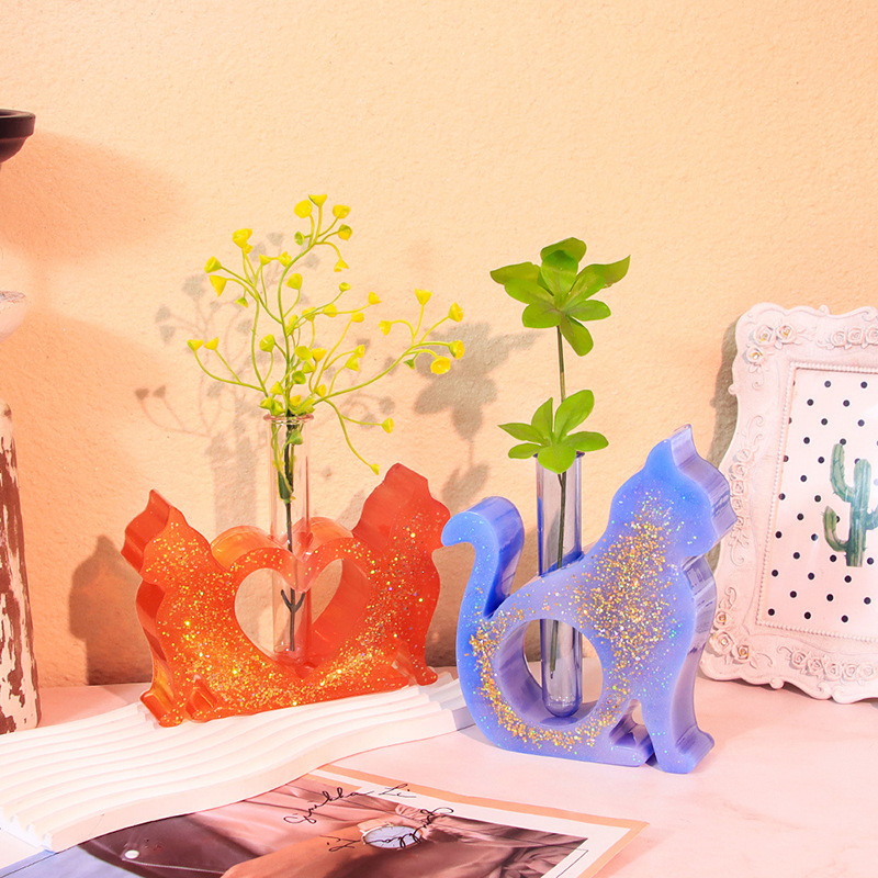 水耕植物用の猫型シリコーンエポキシ樹脂金型、植物ステーション - Florist Supply Vases のレビューと価格