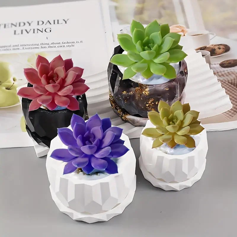 コンクリート植木鉢とソーサー用のシリコンプランター型,DIY - Florist Supply Vases のレビューと価格