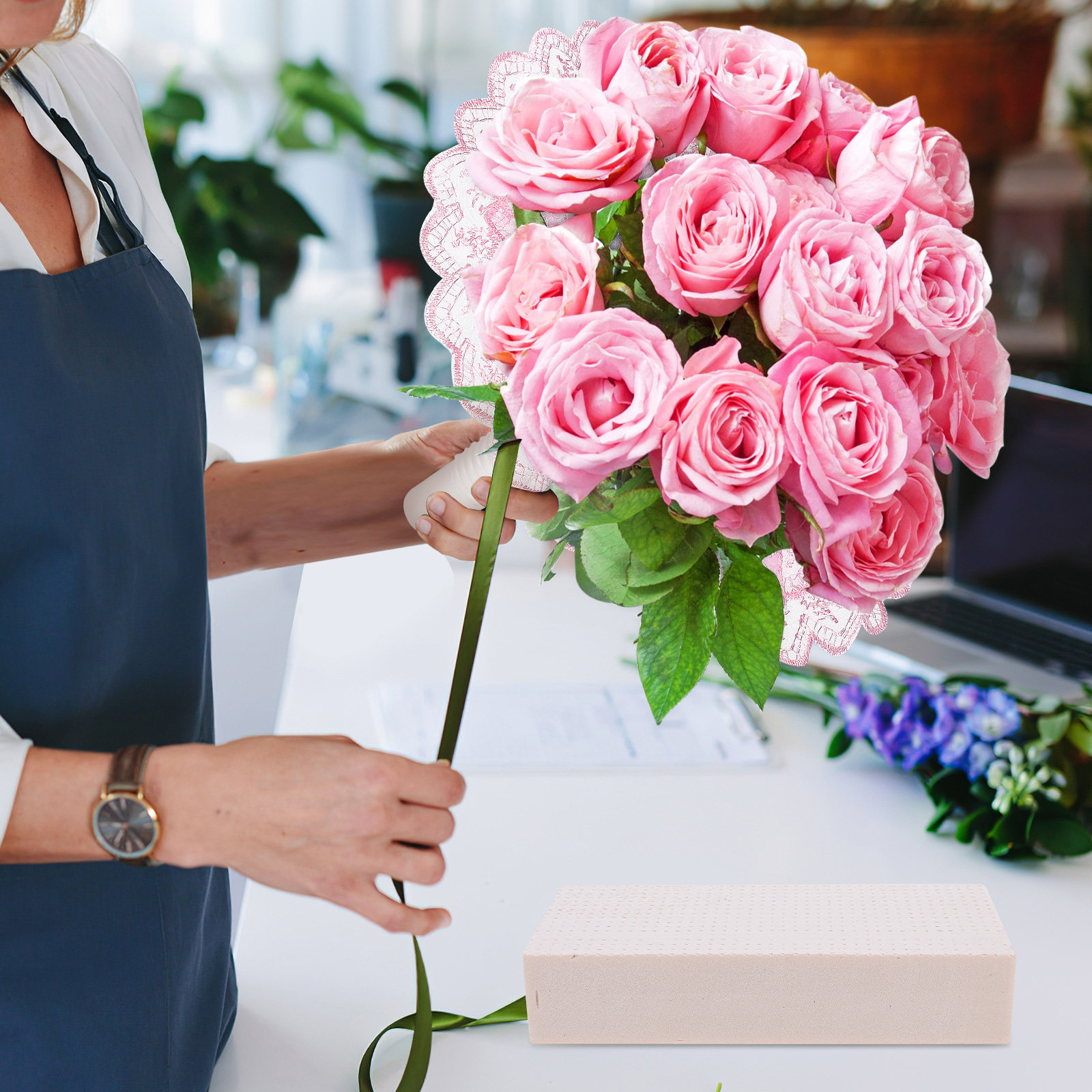 フラワーアレンジメント用フォームブロック 多用途フラワーホル - Bouquet Holder Foam のレビューと価格