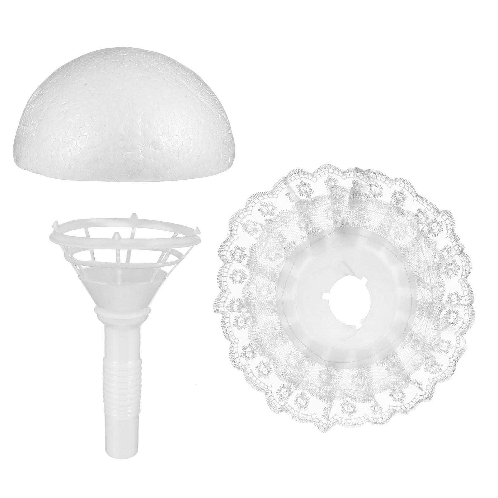 1セット プレミアムフォーム製 半球形ブーケホルダー ダブル - Bouquet Holder Foam のレビューと価格