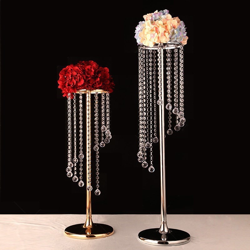 絶妙な花瓶ツイストシェイプスタンドゴールドシルバーウェディン - Florist Supply Vases のレビューと価格
