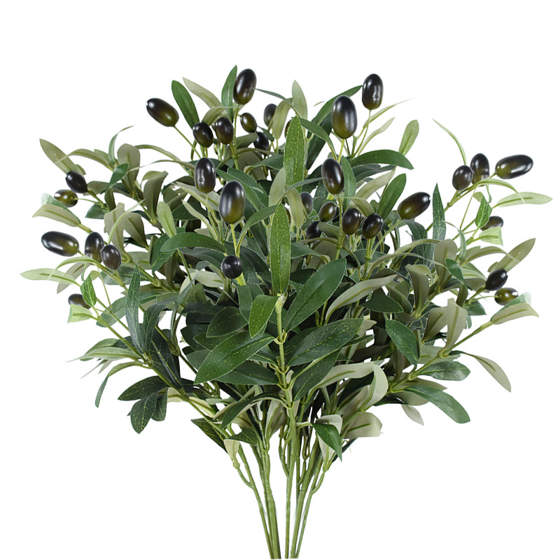 1/3/5 個人工植物偽フルーツオリーブの葉木の枝家庭菜園花 - Florist Supply Vases のレビューと価格