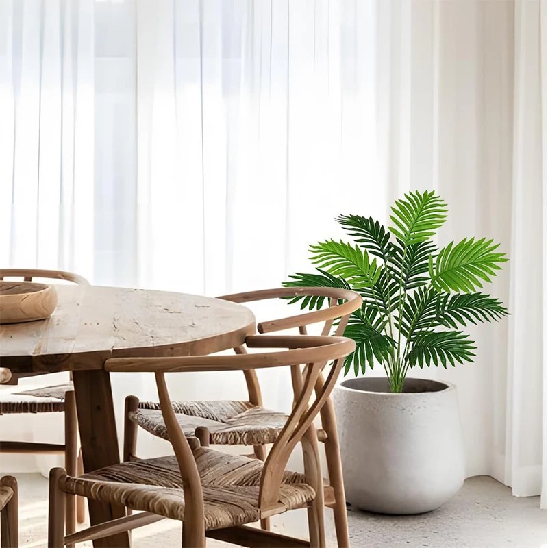 人工ヤシの葉グリーンバインガーランドDIY造花植物、庭、結婚 - Florist Supply Vases のレビューと価格