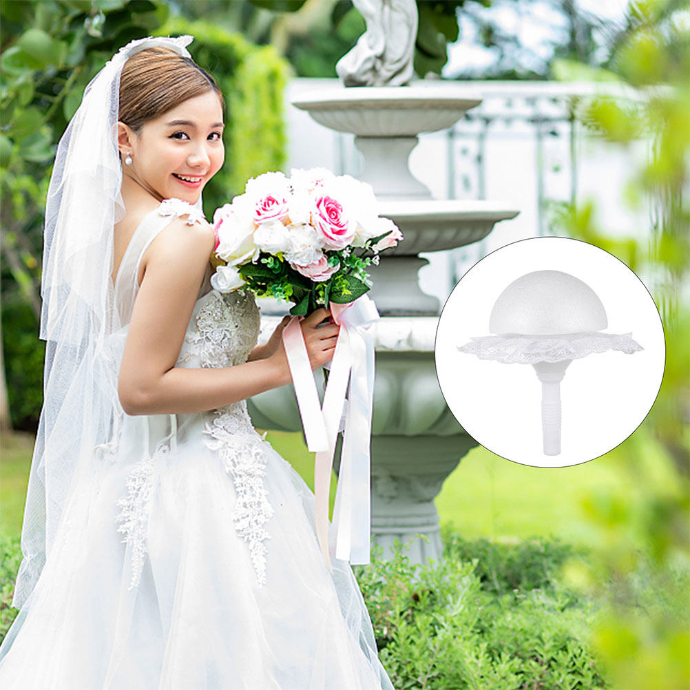 DIYブライダルブーケ作成用ハーフボールフォームブーケホルダ - Bouquet Holder Foam のレビューと価格